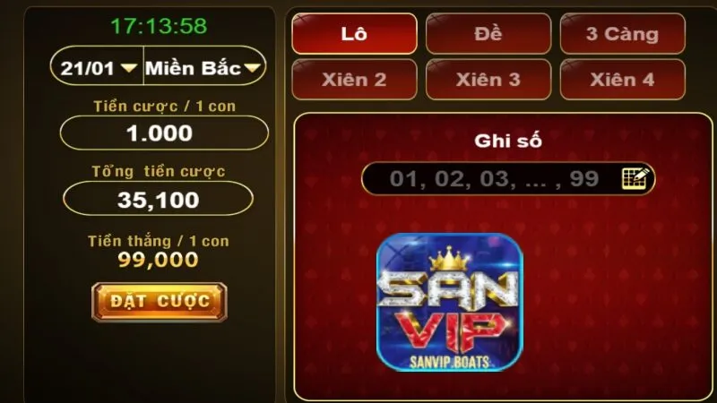 Các loại hình lô đề Sanvip