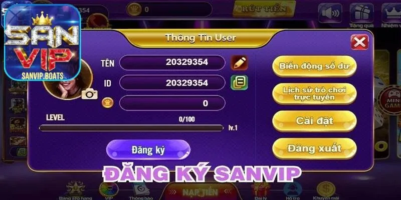 Người chơi nên ưu tiên mật khẩu tài khoản Sanvip mạnh để tự bảo vệ cho bản thân