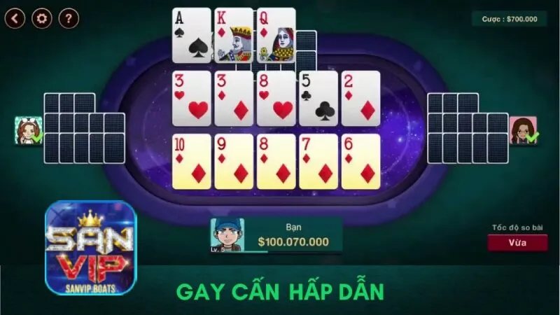 Người chơi sẽ so từng chi bài với người khác, phân thắng thua