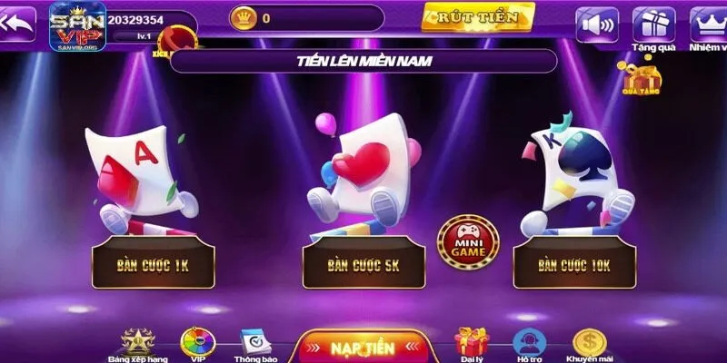 Tiến Lên Miền Nam Sanvip game bài giải trí đỉnh cao